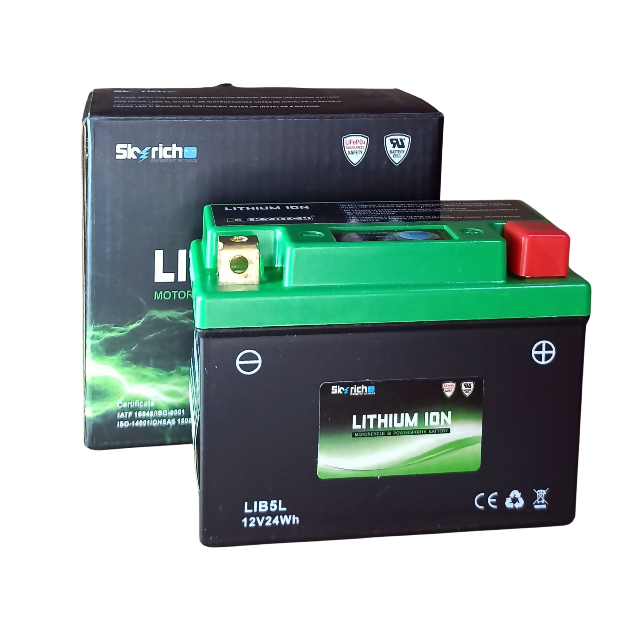 YUASA YB5L-B rechargeable 12V 5Ah battery. Battery for moto, escooter,  moped. Starter battery, 12V motorcycle battery