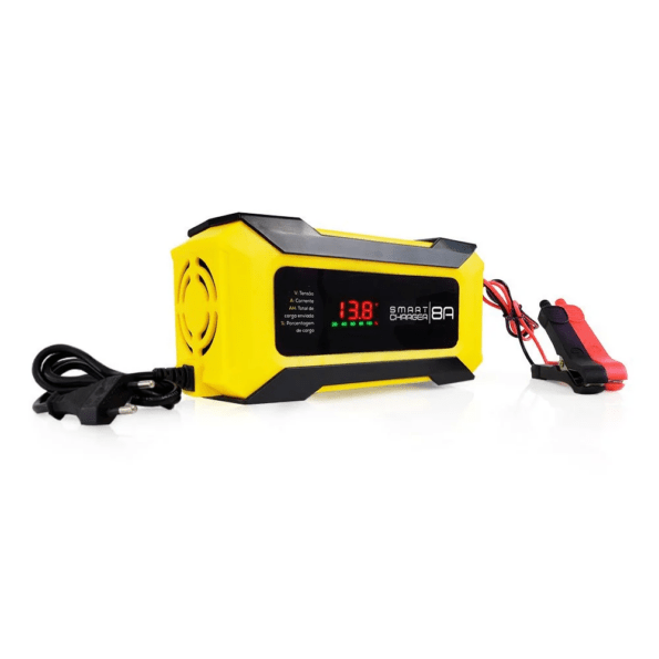 Carregador de Bateria Automotivo 8A Inteligente - Bivolt - 12V - Smart Charger