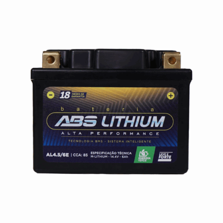 ABS Lithium - AL 4.5/6E - 6Ah (YTX4L-BS / MTZ5BR / MA4-D / MBR4-BS)